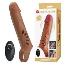 Proteza Penisa Strap-on Penis Sleeve 12 Vibration Settings Pretty Love 12 Trybów Wibrujący | 100% ORYGINAŁ| DYSKRETNA PRZESYŁKA